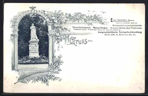 AK Berlin, Denkmal der Königin Luise von Preussen, Toussaint-Langenscheidt Wörterbücher