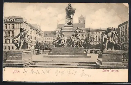AK Berlin, Das Luther-Denkmal, Neuer Markt