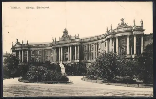 AK Berlin, Königliche Bibliothek, Unter den Linden