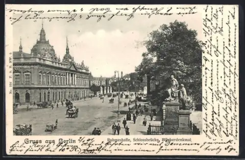 AK Berlin, Ruhmeshalle, Schlossbrücke u. Blücherdenkmal aus der Vogelschau