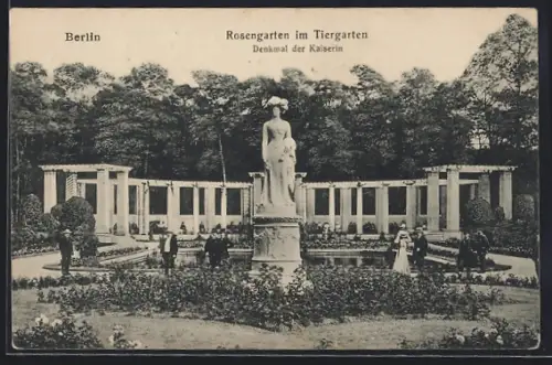 AK Berlin, Tiergarten, Denkmal der Kaiserin im Rosengarten