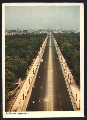 AK Berlin-Tiergarten, Ost-West-Achse aus der Vogelschau