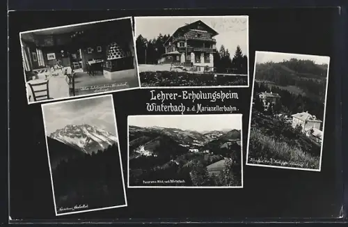 AK St. Anton an der Jessnitz, Winterbach an der Mariazellerbahn, Lehrer-Erholungsheim, Speisesaal