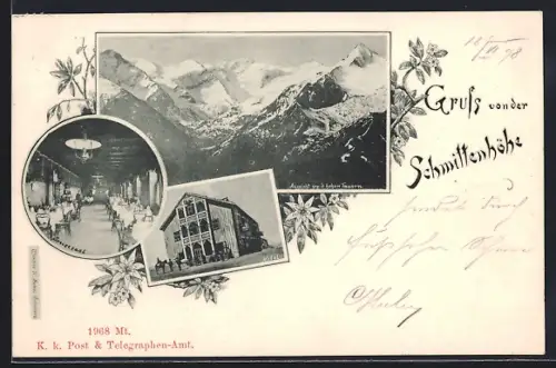 AK Schmittenhöhe, Hotel, Speisesaal u. Panorama