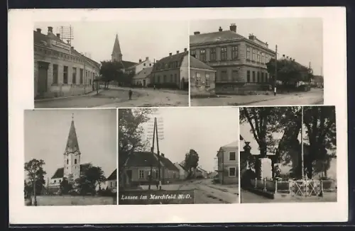 AK Lassee im Marchfeld, Kirche, Kindergarten, Gemeindeamt