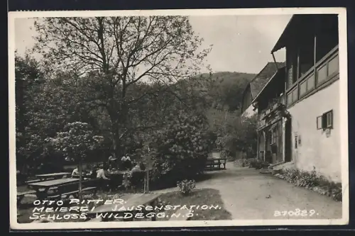 AK Sittendorf /N. Ö., Schloss Wildegg, Meierei u. Jausenstation Otto Ritter