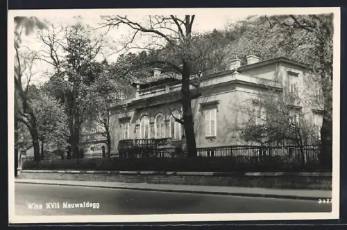 AK Wien-Neuwaldegg, Gebäude mit Strassenpartie