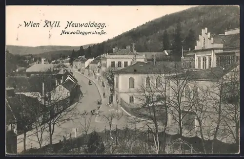 AK Wien-Neuwaldegg, Neuwaldeggerstrasse aus der Vogelschau