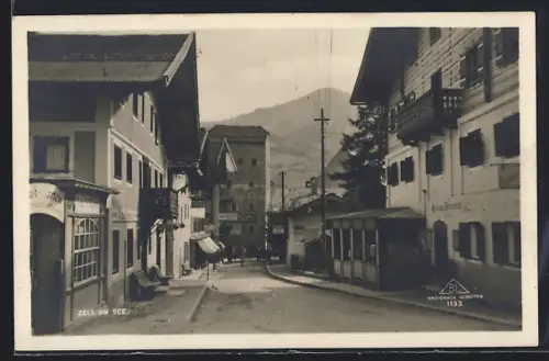 AK Zell am See, Gasthaus Steinerwirt, Strassenpartie