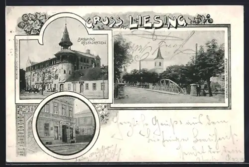 AK Wien-Liesing, Brauhaus Restauration, Brücke