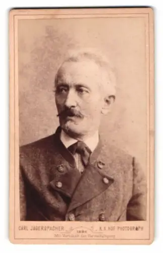 Fotografie Carl Jagerspacher, Gmunden, Portrait eines Herrn