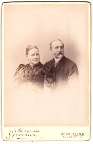 Fotografie Gervais, Bruxelles, Rue Neuve 126, Porträt eines Paares