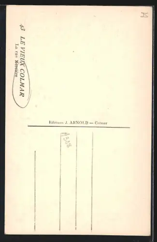 AK Colmar, La rue Mercière avec maisons à colombages