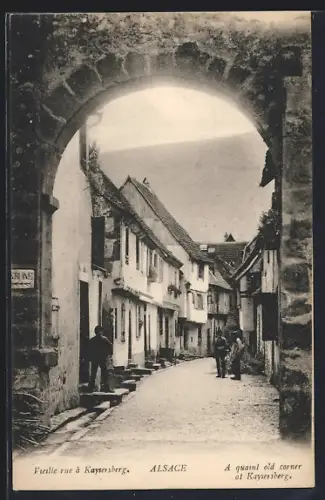 AK Kaysersberg /Alsace, Vieille rue à Kaysersberg