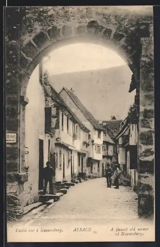 AK Kaysersberg /Alsace, Vieille rue à Kaysersberg