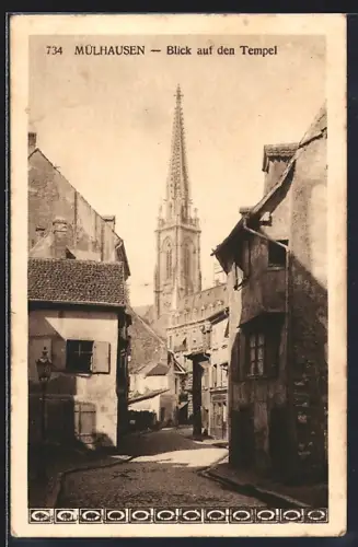 AK Mülhausen, Blick auf den Tempel