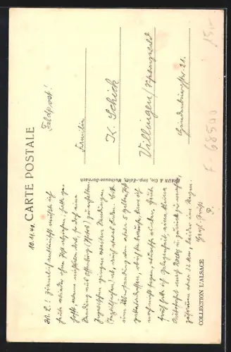 AK Guebwiller, Vieux Puits et Hôtel du Canon d`Or