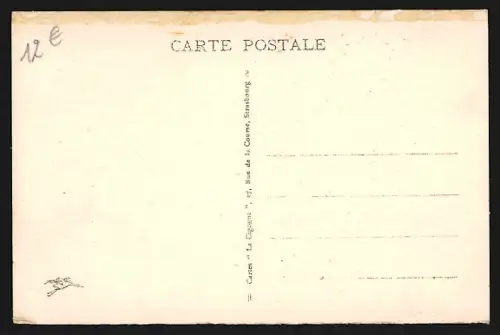 AK Sainte-Marie-aux-Mines, Rue Wilson avec calèches et passants