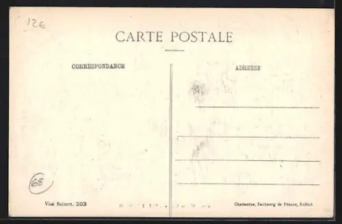 AK Saint-Ulrich /Haute-Alsace, Scène de rue avec maisons à colombages et chariot à cheval