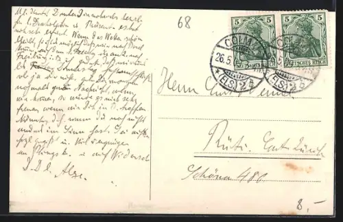 AK Colmar . Els., Partie am Unterlindenbad