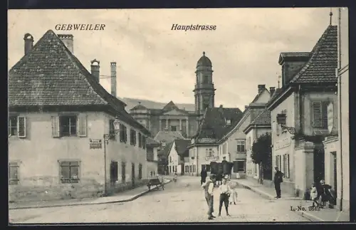 AK Gebweiler, Blick in die Hauptstrasse