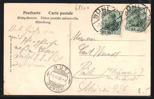 AK Gebweiler, Blick in die Hauptstrasse