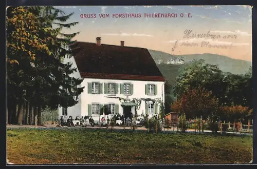 AK Thierenbach /O. E., Blick auf das Forsthaus