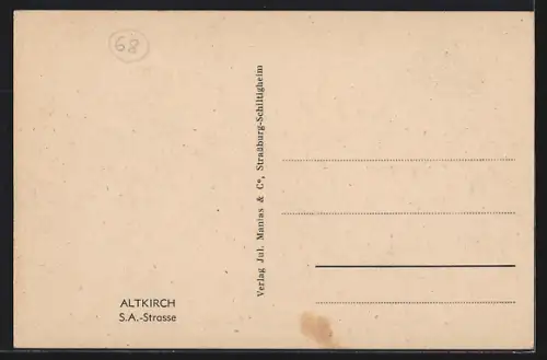 AK Altkirch, Partie in der S.A.-Strasse