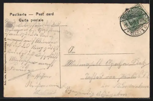 AK Mulhouse, Rue d`Illzach animée avec passants et cyclistes