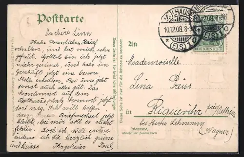 AK Mulhouse, Place du Nouveau Quartier avec bâtiments et passants