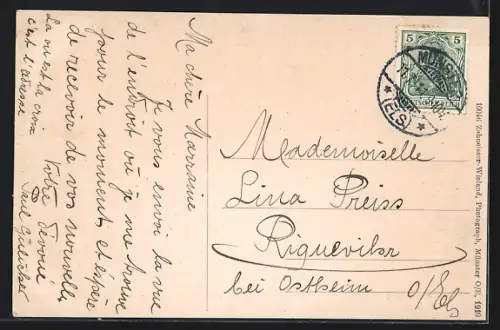 AK Kleebach b. Münster, Kurhaus von J. Deparis