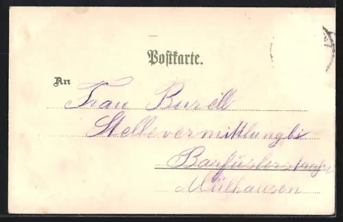 AK Mülhausen i. Els., Partie an der Markthalle