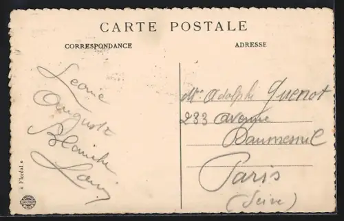 AK Marseille, La Rue de la République, Strassenbahn