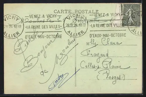 AK Dijon, Place Darcy, Strassenbahn