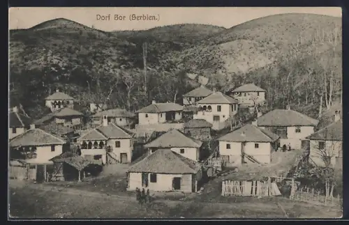 AK Bor, Blick auf das Dorf