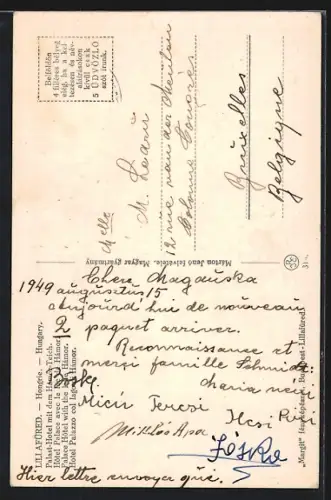 AK Lillafüred, Hámori-tó a Palota-szallaoval