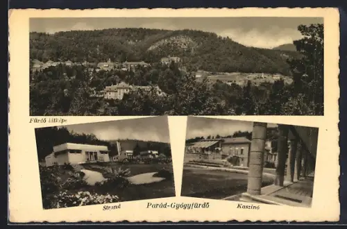 AK Parad-Gyógyfürdo, Kaszino, Strand, Fürdo látképe
