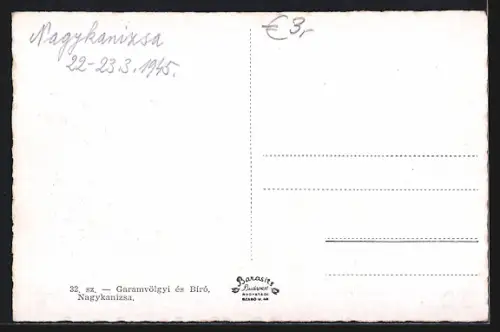 AK Nagykanizsa, Denkmal, Strassenapartie aus der Vogelschau