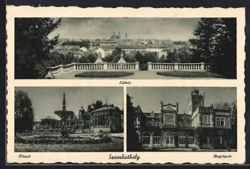 AK Szombathely, Kioszk, Bagolyvar, Látkép