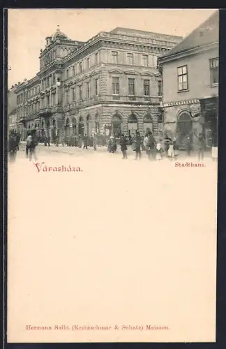AK Nagykanizsa, Strassenpartie am Stadthaus