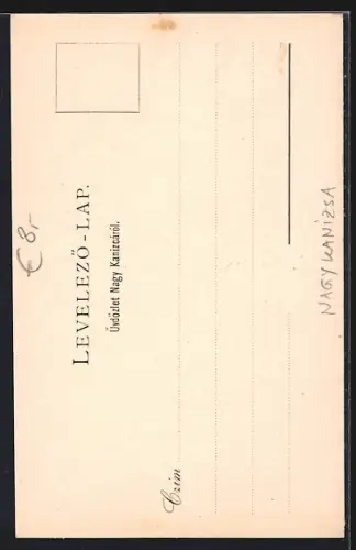 AK Nagykanizsa, Strassenpartie am Stadthaus