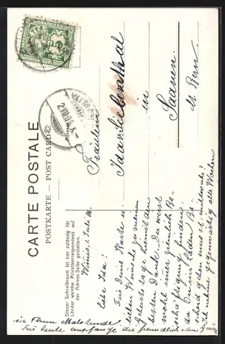 AK Wimmis, Panorama mit Bauern und Pferdewagen