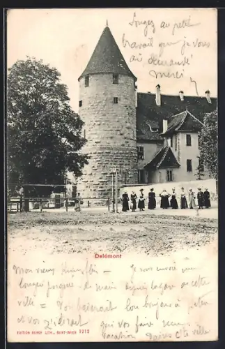 AK Delémont, Gebäude mit Rundturm