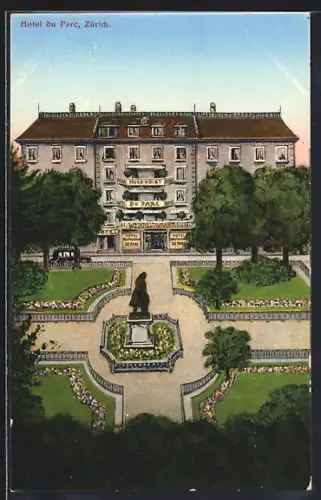 Künstler-AK Zürich, Hotel du Parc