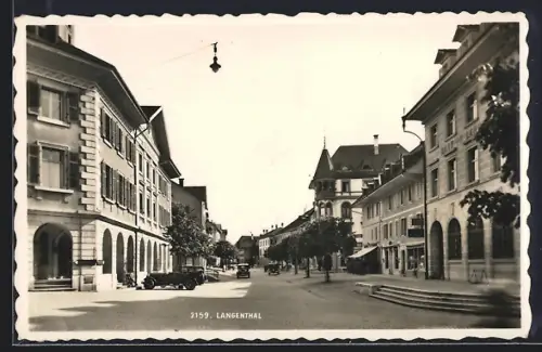 AK Langenthal, Strassenpartie mit Bank