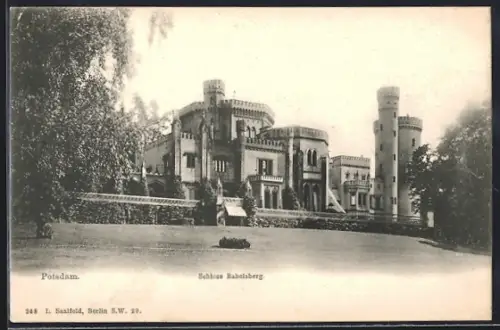 AK Potsdam, Blick auf Schloss Babelsberg