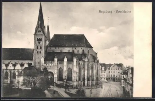 AK Augsburg, Blick auf die Domkirche