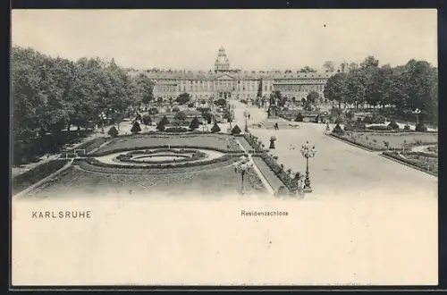 AK Karlsruhe, Residenzschloss mit Anlagen