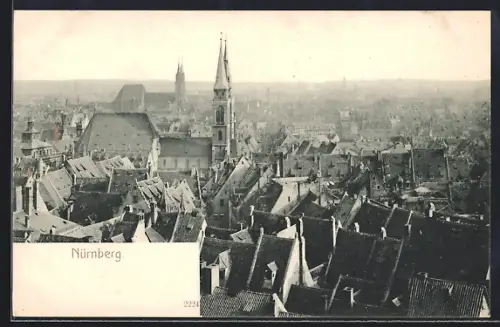 AK Nürnberg, Stadtansicht mit Kirchen