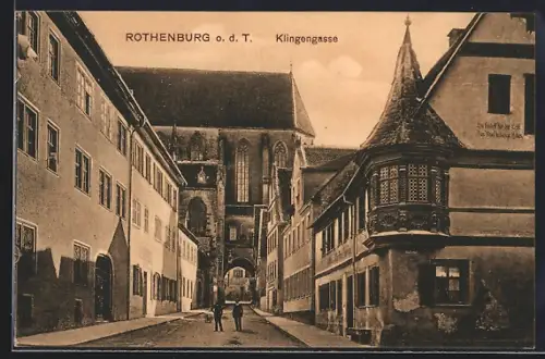 AK Rothenburg o. d. T., Partie in der Klingengasse